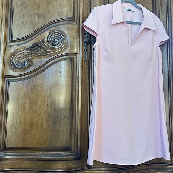 Amanda Uprichard NEW Walker Dress in Dusty Rose Light Pink Preppy Mini Dress - Picture 10 of 13